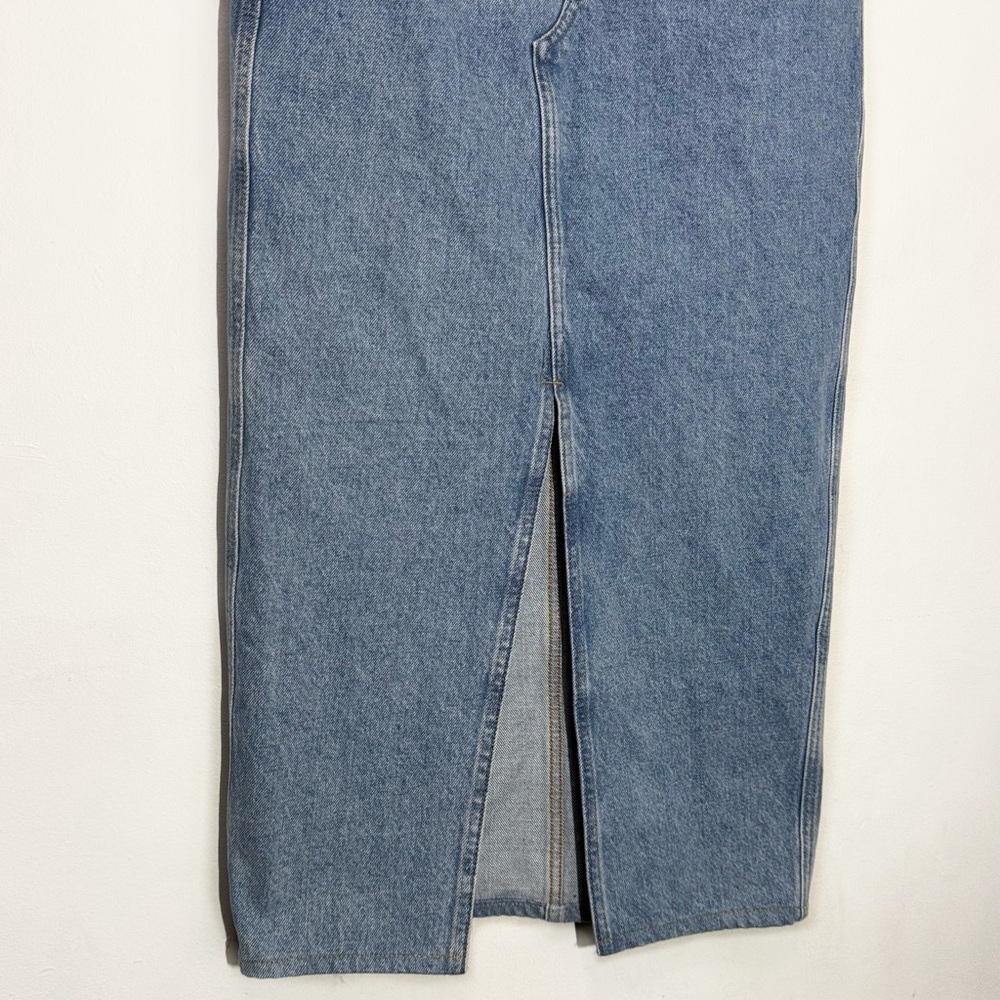 Mango MNG Jolie Denim Midi Maxi Skirt, Light Blue size XXS - Picture 5 of 10